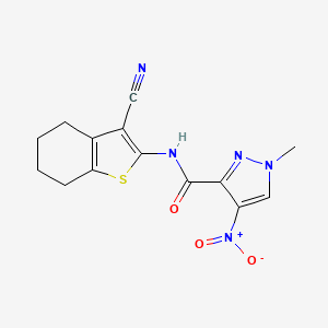 N-(3-cyano-4,5,6,7-tetrahydro-1-benzothien-2-yl)-1-methyl-4-nitro-1H-pyrazole-3-carboxamide