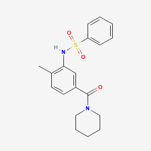 N-[2-methyl-5-(1-piperidinylcarbonyl)phenyl]benzenesulfonamide