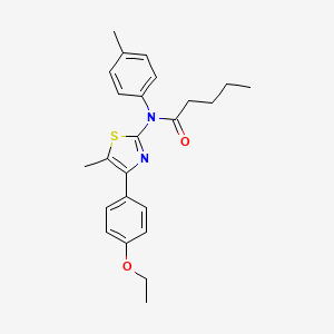 N-[4-(4-ethoxyphenyl)-5-methyl-1,3-thiazol-2-yl]-N-(4-methylphenyl)pentanamide