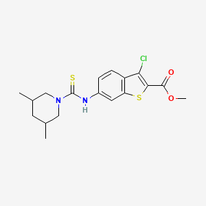 Methyl 3-chloro-6-{[(3,5-dimethylpiperidin-1-yl)carbonothioyl]amino}-1-benzothiophene-2-carboxylate