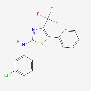 N-(3-chlorophenyl)-5-phenyl-4-(trifluoromethyl)-1,3-thiazol-2-amine