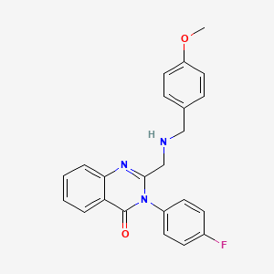 3-(4-Fluorophenyl)-2-[[(4-methoxyphenyl)methylamino]methyl]quinazolin-4-one