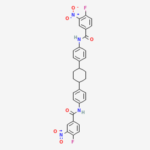 molecular formula C32H26F2N4O6 B4809022 N,N'-(1,4-cyclohexanediyldi-4,1-phenylene)bis(4-fluoro-3-nitrobenzamide) 