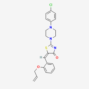 molecular formula C23H22ClN3O2S B4809032 5-[2-(allyloxy)benzylidene]-2-[4-(4-chlorophenyl)-1-piperazinyl]-1,3-thiazol-4(5H)-one 