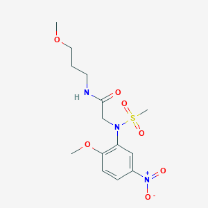 N~2~-(2-methoxy-5-nitrophenyl)-N~1~-(3-methoxypropyl)-N~2~-(methylsulfonyl)glycinamide