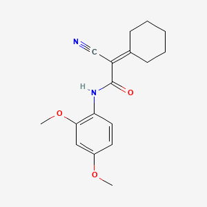 molecular formula C17H20N2O3 B4809039 2-cyano-2-cyclohexylidene-N-(2,4-dimethoxyphenyl)acetamide 