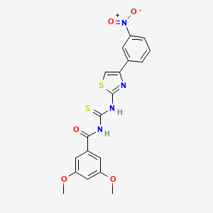 3,5-dimethoxy-N-({[4-(3-nitrophenyl)-1,3-thiazol-2-yl]amino}carbonothioyl)benzamide