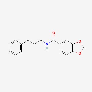 N-(3-phenylpropyl)-1,3-benzodioxole-5-carboxamide