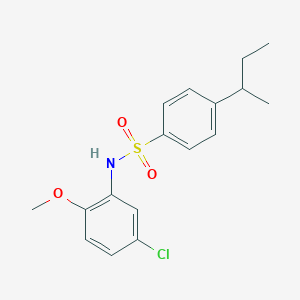 molecular formula C17H20ClNO3S B4809071 4-sec-butyl-N-(5-chloro-2-methoxyphenyl)benzenesulfonamide 