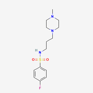 4-fluoro-N-[3-(4-methyl-1-piperazinyl)propyl]benzenesulfonamide