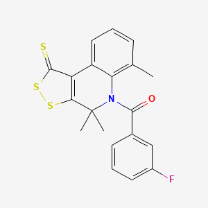 5-(3-fluorobenzoyl)-4,4,6-trimethyl-4,5-dihydro-1H-[1,2]dithiolo[3,4-c]quinoline-1-thione