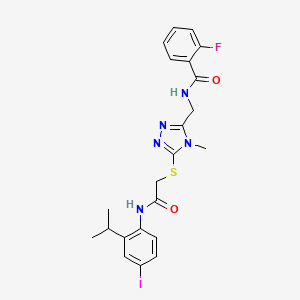 2-fluoro-N-{[5-({2-[(4-iodo-2-isopropylphenyl)amino]-2-oxoethyl}thio)-4-methyl-4H-1,2,4-triazol-3-yl]methyl}benzamide