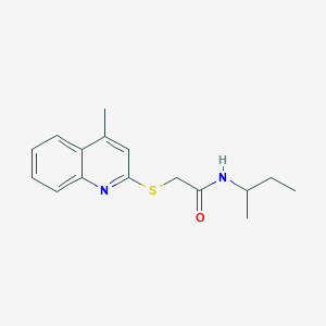 molecular formula C16H20N2OS B4809135 N-(sec-butyl)-2-[(4-methyl-2-quinolinyl)thio]acetamide 