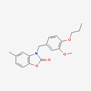 molecular formula C19H21NO4 B4809138 3-(3-methoxy-4-propoxybenzyl)-5-methyl-1,3-benzoxazol-2(3H)-one 