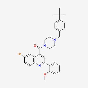 molecular formula C32H34BrN3O2 B4809167 6-bromo-4-{[4-(4-tert-butylbenzyl)-1-piperazinyl]carbonyl}-2-(2-methoxyphenyl)quinoline 