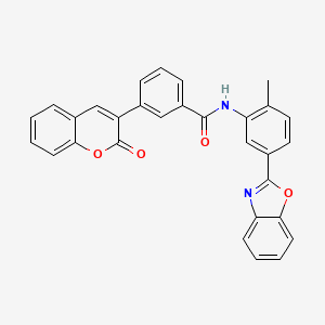 N-[5-(1,3-benzoxazol-2-yl)-2-methylphenyl]-3-(2-oxo-2H-chromen-3-yl)benzamide