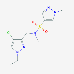 N-[(4-chloro-1-ethyl-1H-pyrazol-3-yl)methyl]-N,1-dimethyl-1H-pyrazole-4-sulfonamide