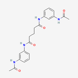 molecular formula C21H24N4O4 B4809187 N,N'-bis[3-(acetylamino)phenyl]pentanediamide 