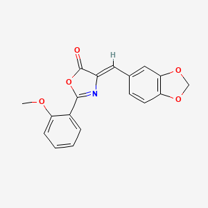 4-(1,3-benzodioxol-5-ylmethylene)-2-(2-methoxyphenyl)-1,3-oxazol-5(4H)-one