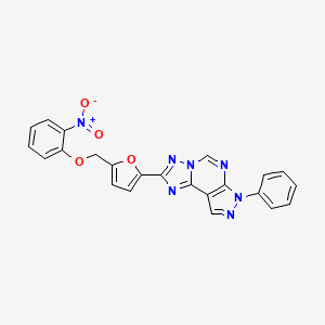 2-{5-[(2-nitrophenoxy)methyl]-2-furyl}-7-phenyl-7H-pyrazolo[4,3-e][1,2,4]triazolo[1,5-c]pyrimidine