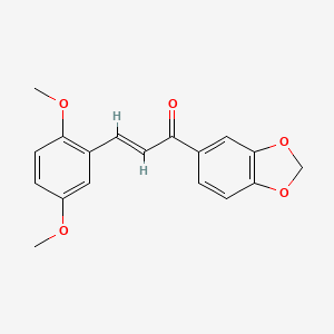 1-(1,3-benzodioxol-5-yl)-3-(2,5-dimethoxyphenyl)-2-propen-1-one