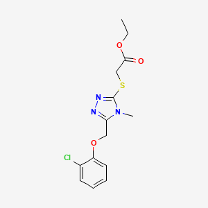 ethyl ({5-[(2-chlorophenoxy)methyl]-4-methyl-4H-1,2,4-triazol-3-yl}thio)acetate