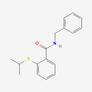 molecular formula C17H19NOS B4809217 N-benzyl-2-(isopropylthio)benzamide 