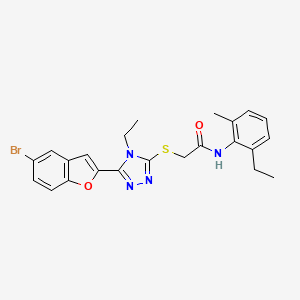 2-{[5-(5-bromo-1-benzofuran-2-yl)-4-ethyl-4H-1,2,4-triazol-3-yl]thio}-N-(2-ethyl-6-methylphenyl)acetamide