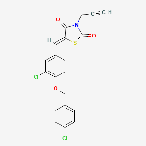 5-{3-chloro-4-[(4-chlorobenzyl)oxy]benzylidene}-3-(2-propyn-1-yl)-1,3-thiazolidine-2,4-dione