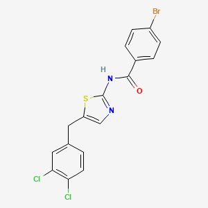 4-bromo-N-[5-(3,4-dichlorobenzyl)-1,3-thiazol-2-yl]benzamide