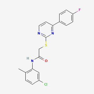 N-(5-chloro-2-methylphenyl)-2-{[4-(4-fluorophenyl)-2-pyrimidinyl]thio}acetamide