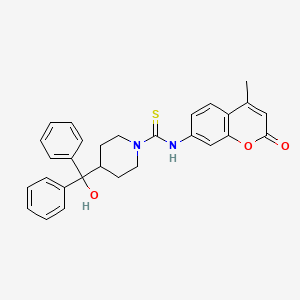 molecular formula C29H28N2O3S B4809259 4-[hydroxy(diphenyl)methyl]-N-(4-methyl-2-oxo-2H-chromen-7-yl)-1-piperidinecarbothioamide 