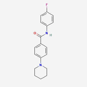 molecular formula C18H19FN2O B4809293 N-(4-fluorophenyl)-4-(1-piperidinyl)benzamide 