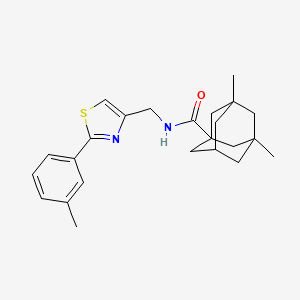 molecular formula C24H30N2OS B4809302 3,5-dimethyl-N-{[2-(3-methylphenyl)-1,3-thiazol-4-yl]methyl}-1-adamantanecarboxamide 