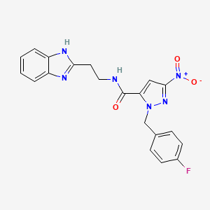 N-[2-(1H-benzimidazol-2-yl)ethyl]-1-(4-fluorobenzyl)-3-nitro-1H-pyrazole-5-carboxamide