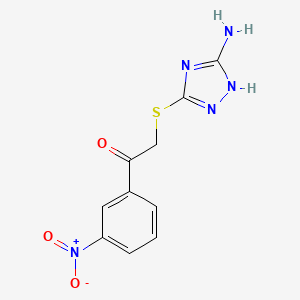 molecular formula C10H9N5O3S B4809353 2-[(5-amino-4H-1,2,4-triazol-3-yl)thio]-1-(3-nitrophenyl)ethanone 