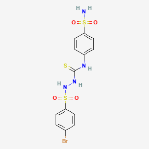 N-[4-(aminosulfonyl)phenyl]-2-[(4-bromophenyl)sulfonyl]hydrazinecarbothioamide