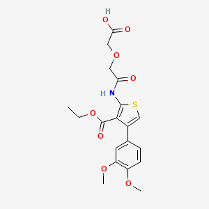 (2-{[4-(3,4-dimethoxyphenyl)-3-(ethoxycarbonyl)-2-thienyl]amino}-2-oxoethoxy)acetic acid