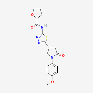 N-{5-[1-(4-methoxyphenyl)-5-oxo-3-pyrrolidinyl]-1,3,4-thiadiazol-2-yl}tetrahydro-2-furancarboxamide