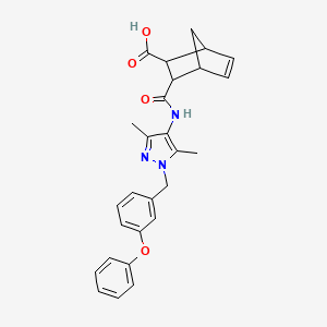 3-({[3,5-dimethyl-1-(3-phenoxybenzyl)-1H-pyrazol-4-yl]amino}carbonyl)bicyclo[2.2.1]hept-5-ene-2-carboxylic acid