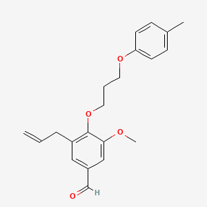 molecular formula C21H24O4 B4809394 3-allyl-5-methoxy-4-[3-(4-methylphenoxy)propoxy]benzaldehyde 