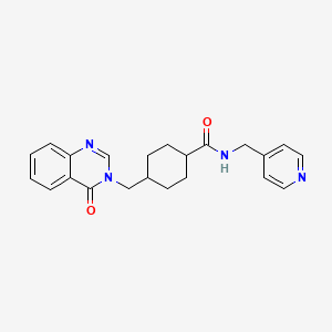 4-[(4-oxo-3(4H)-quinazolinyl)methyl]-N-(4-pyridinylmethyl)cyclohexanecarboxamide