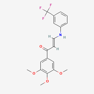 3-{[3-(trifluoromethyl)phenyl]amino}-1-(3,4,5-trimethoxyphenyl)-2-propen-1-one