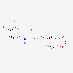 molecular formula C16H13F2NO3 B4809419 3-(1,3-benzodioxol-5-yl)-N-(3,4-difluorophenyl)propanamide 