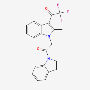 1-{1-[2-(2,3-dihydro-1H-indol-1-yl)-2-oxoethyl]-2-methyl-1H-indol-3-yl}-2,2,2-trifluoroethanone