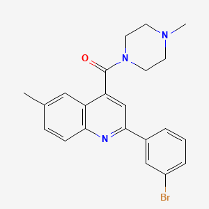 2-(3-bromophenyl)-6-methyl-4-[(4-methyl-1-piperazinyl)carbonyl]quinoline