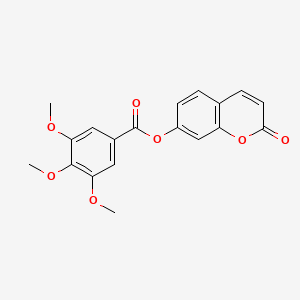 molecular formula C19H16O7 B4809445 2-氧代-2H-色满-7-基 3,4,5-三甲氧基苯甲酸酯 