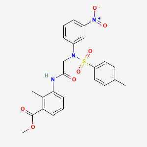 molecular formula C24H23N3O7S B4809446 methyl 2-methyl-3-{[N-[(4-methylphenyl)sulfonyl]-N-(3-nitrophenyl)glycyl]amino}benzoate 