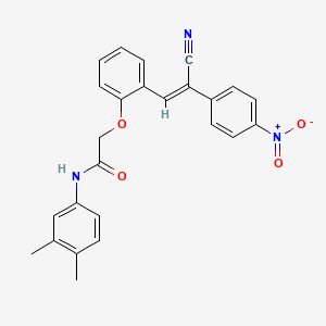 molecular formula C25H21N3O4 B4809458 2-{2-[2-cyano-2-(4-nitrophenyl)vinyl]phenoxy}-N-(3,4-dimethylphenyl)acetamide 