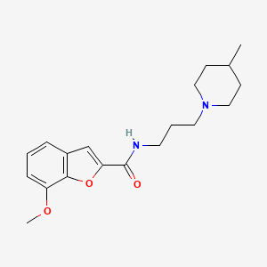 7-methoxy-N-[3-(4-methyl-1-piperidinyl)propyl]-1-benzofuran-2-carboxamide